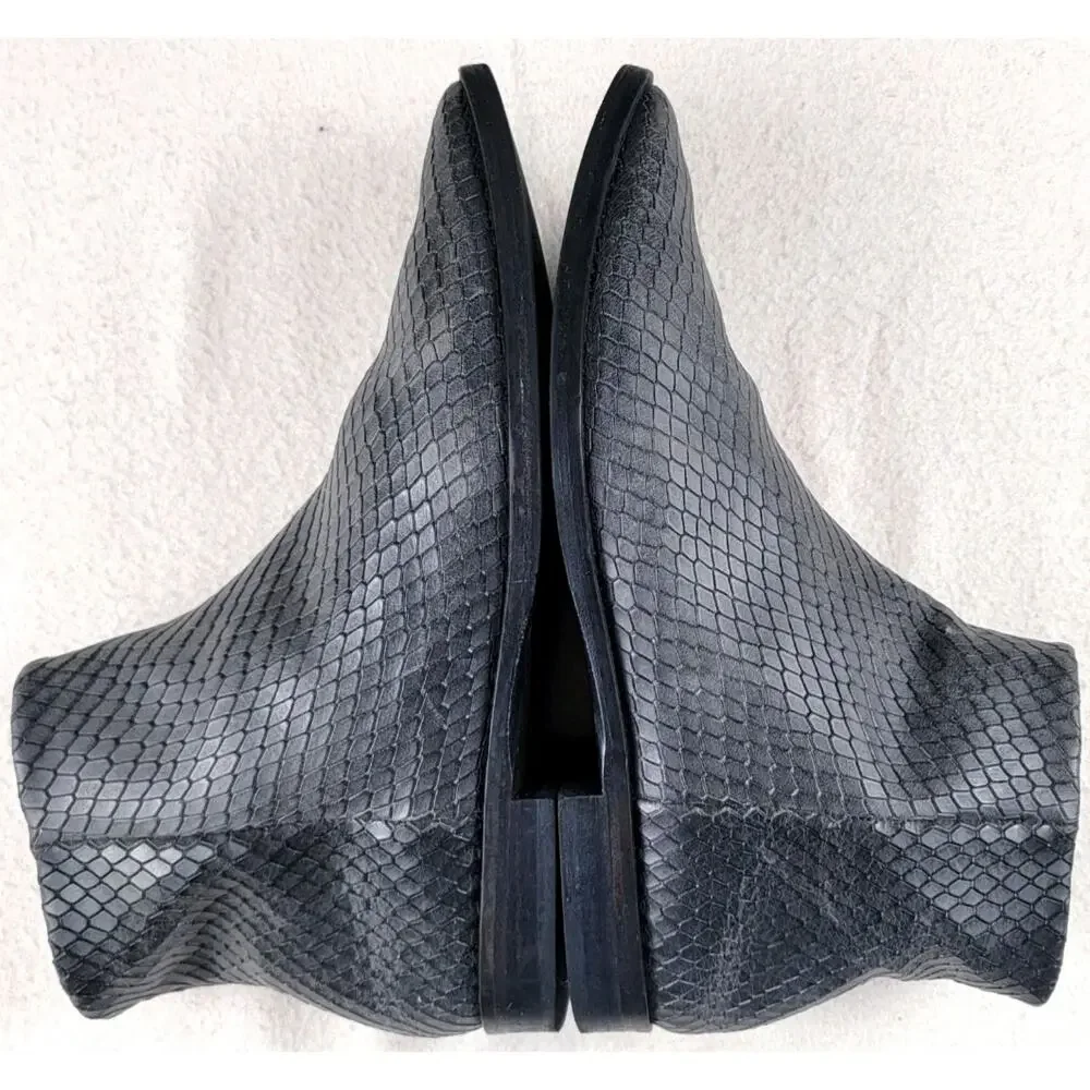 Coclico Apropos Snake Embossed Leather Booties EU 37.5 Made in Spain